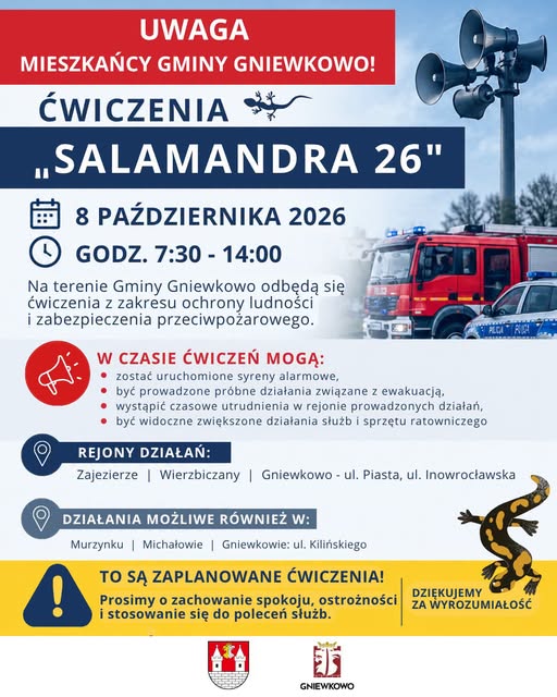 Zdjęcie do ĆWICZENIA &bdquo;SALAMANDRA 26&rdquo; JUŻ JUTRO!