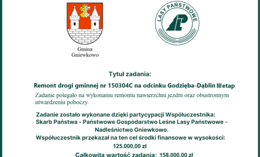 Zdjęcie do Zakończył się trzeci etap remontu drogi Godzięba &ndash; Dąblin