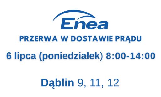 Zdjęcie do Przerwa w dostawie prądu w Dąblinie