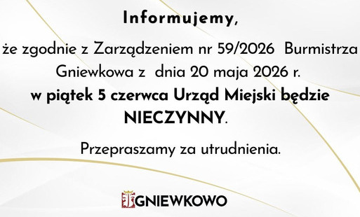 Zdjęcie do 5 czerwca Urząd Miejski nieczynny