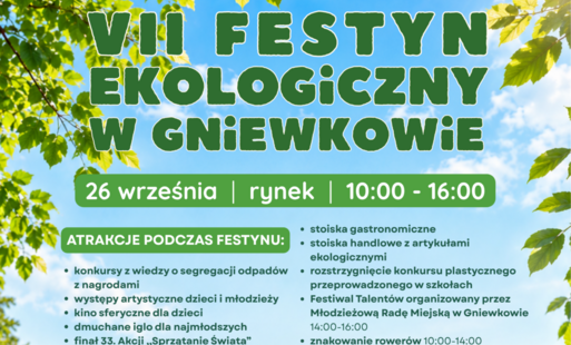 Zdjęcie do VII Festyn Ekologiczny w Gniewkowie. Edukacja, zabawa i troska o środowisko - 26 września