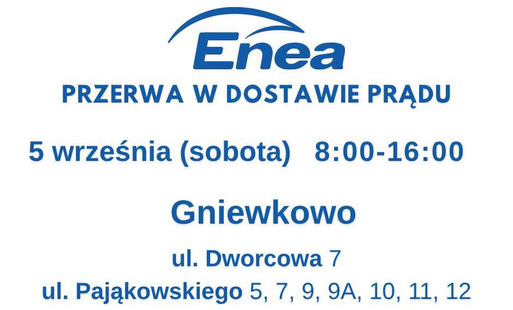 Zdjęcie do Planowana przerwa w dostawie prądu - ul. Pająkowskiego, Dworcowa